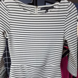 New WHBM striped zip back top